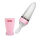 Nuby All Silicone Squeeze Feeder - Pink / Grey / Blue