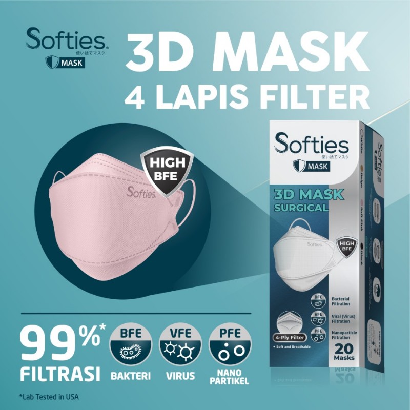 masker medis 3 ply softies