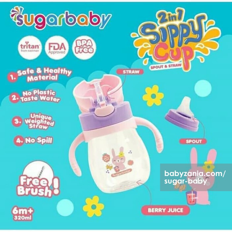 Sugar Baby 2 in 1 Sippy Cup Botol Minum Anak 6m+ 320 ml