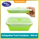Baby Safe Collapsible Food Container 540 ml - Green / Orange
