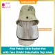 Pink Petals Little Bucket Hat with Face Shield Detachable Topi Anak