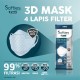 Softies 3D Surgical Mask 4 ply KF94 Masker Dewasa - 5 pcs