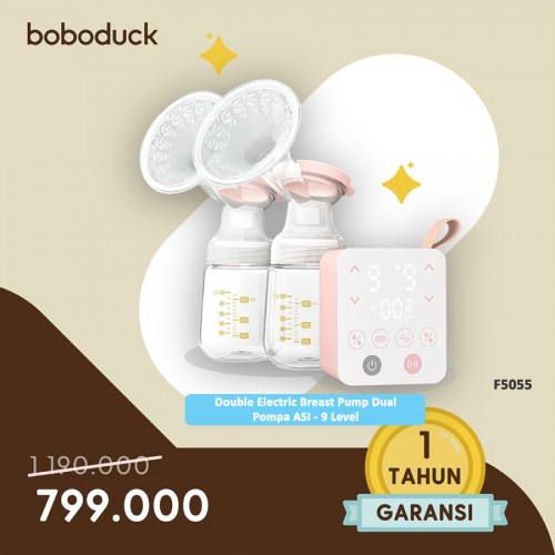 Boboduck Double Electric Breast Pump Dual Pompa ASI - 9 Level