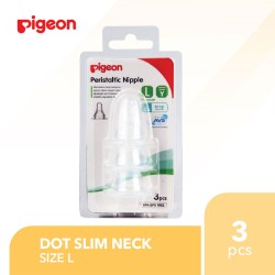 Pigeon Peristaltic Slim Neck Nipple L with...