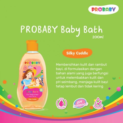 Probaby Baby Bath Hair and Body Sabun Shampoo Bayi 200ml - Silky Cuddle