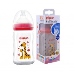 Pigeon SofTouch Wide Neck Glass Bottle Botol Susu...