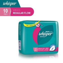 Whisper Pembalut Wanita Reguler Flow Wings - 10 s