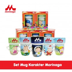 Morinaga Mug Gelas Keramik dan Mangkok Set -...