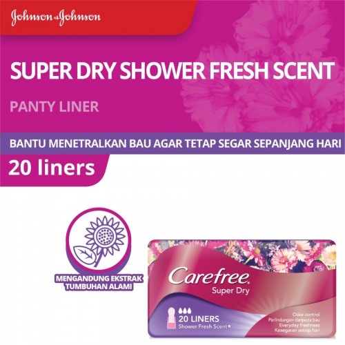 Carefree Super Dry ShowerFresh Scented Panty Liner - 20 S