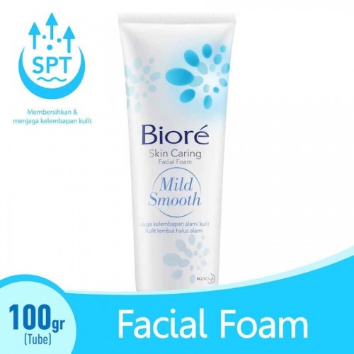Biore Facial Foam Mild Smooth / Sabun Pembersih Wajah - 100 gr