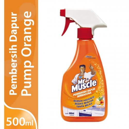 Mr Muscle Kitchen Pembersih Dapur Pump 500ml - Orange