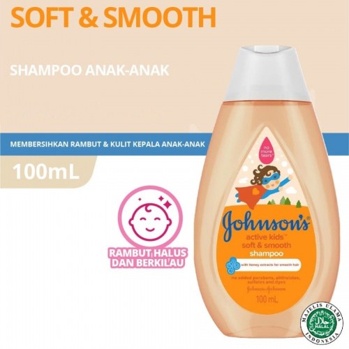Johnsons Baby Active Kids Soft & Smooth Shampoo - 100 ml
