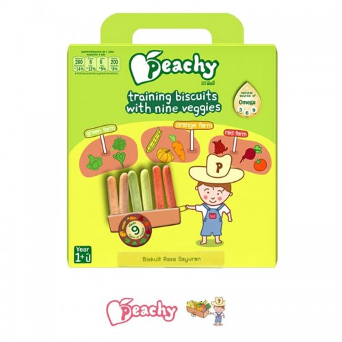 Peachy Training Biscuits With Nine Veggies Biskuit Anak - 1y+