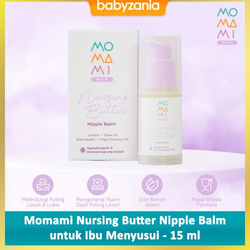 Momami Nursing Butter Nipple Balm Krim Puting - 15 ml