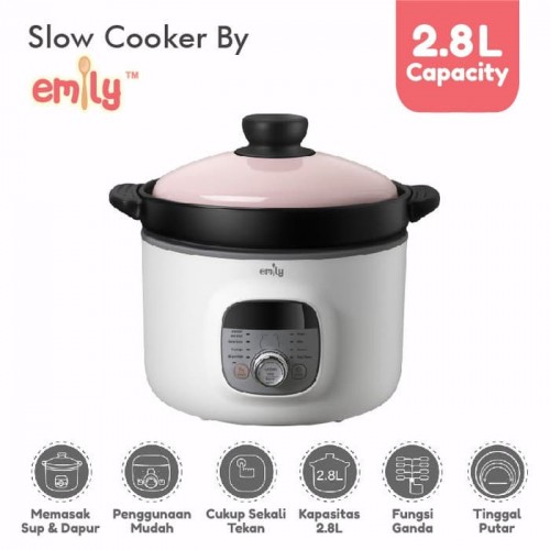 Emily Slow Cooker Clay Coated 2.8 Liter