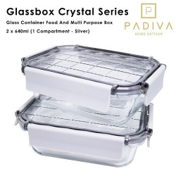 Padiva Glassbox Crystal 1 Compartment 640 ml...