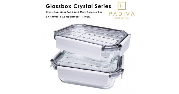 Jual Murah Padiva Glassbox Crystal 1 Compartment 640 ml