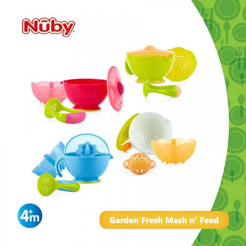 Nuby Garden Fresh Mash and Feed Penghalus MPASI - Pilih Warna