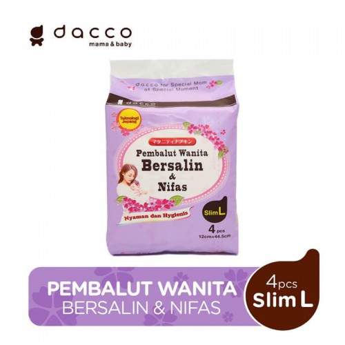Dacco Pembalut Wanita Bersalin & Nifas size Slim L - 4 Pcs
