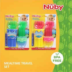 Nuby Mealtime Cutlery Travel Set - (Multi Color)