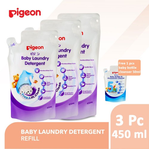 Pigeon Baby Laundry Detergent Refill 450ml - Buy 2 Get 1 Free