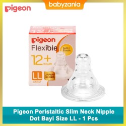 Pigeon Peristaltic Slim Neck Nipple Dot Bayi Size...