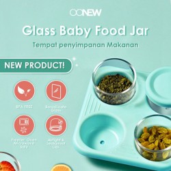 Oonew Glass Baby Food Jar with Silicone Tray...