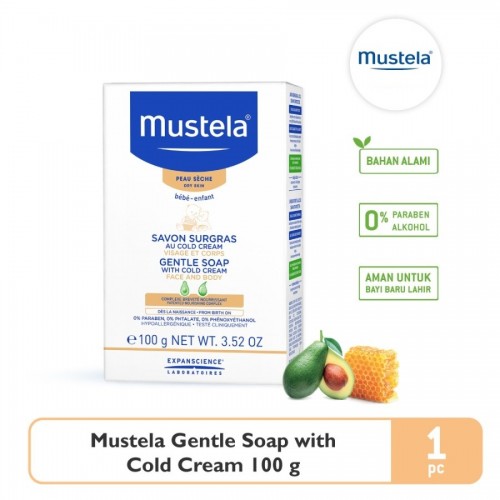 Mustela Gentle Soap Nutri Protective Sabun Batang - 100 gr