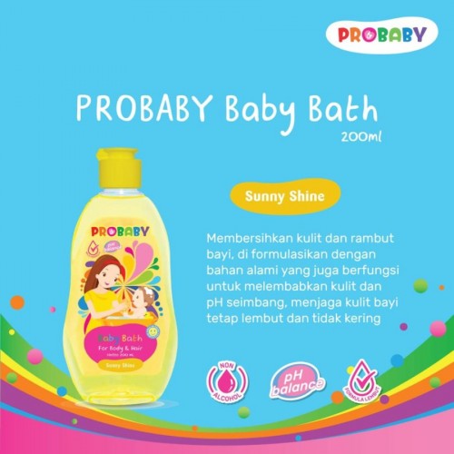 Probaby Baby Bath Hair and Body Sabun Shampoo Bayi 200ml - Sunny Shine
