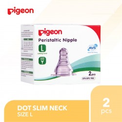 Pigeon Peristaltic Slim Neck Nipple L - 2pcs
