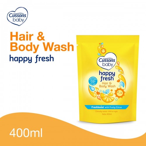 Cussons Baby Happy Fresh Hair and Body Wash Refill - 400ml