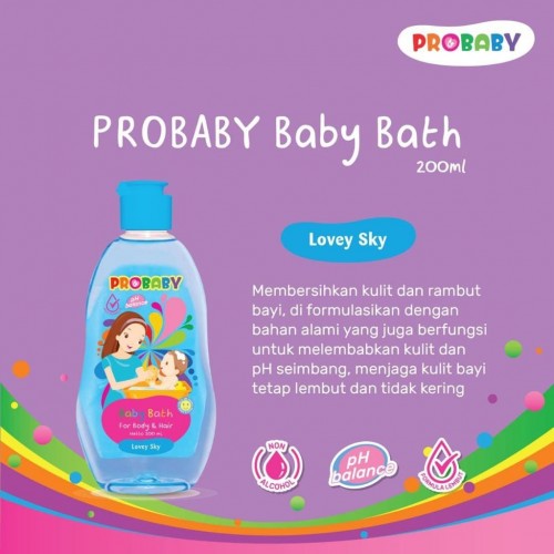 Probaby Baby Bath Hair and Body Sabun Mandi Anak 200 ml - Lovely Sky