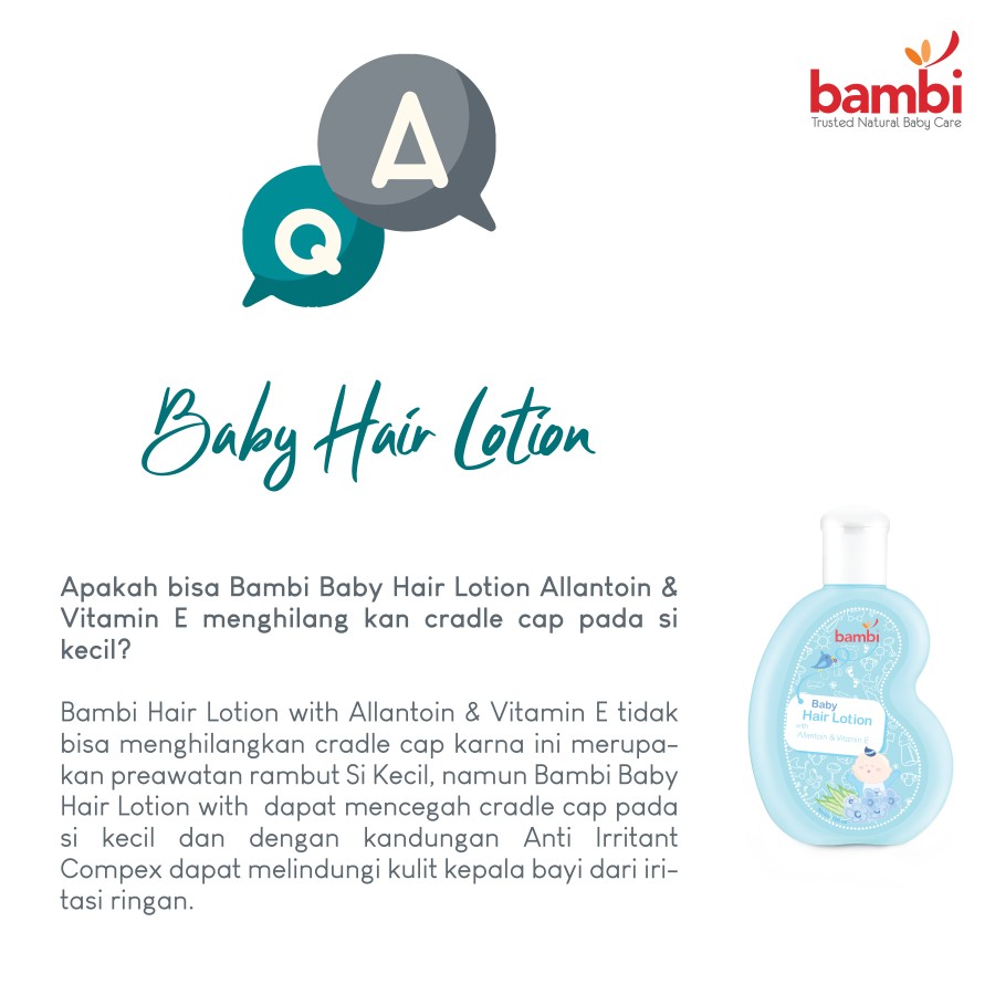 Bambi Baby Hair Lotion With Allantion & Vitamin E - 100ml