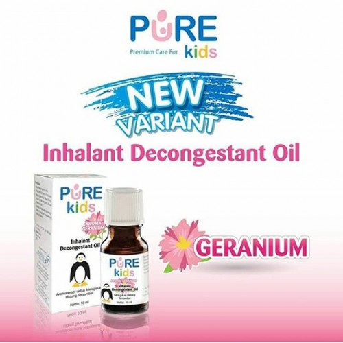 Pure Kids Inhalant Decongestant Oil Obat Hidung Tersumbat 10ml - Aroma Geranium