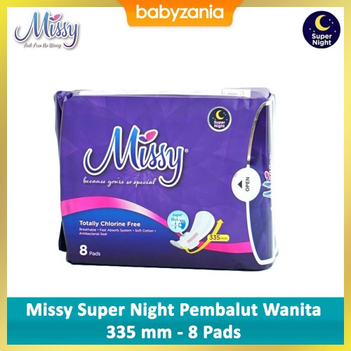 Missy Super Night Pembalut Wanita 335 mm - 8 Pads