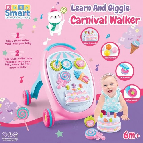 Bebe Smart Learn & Giggle Carnival Baby Walker 6m+