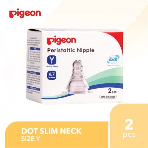 Pigeon Peristaltic Slim Neck Nipple Y - 2 pc
