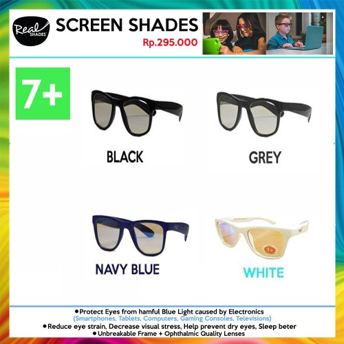 Real Shades Kacamata Anak 7Y+ Screen Shades - Tersedia Pilihan Warna