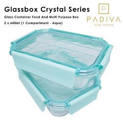 Padiva Glassbox Crystal Container 1 Compartment...