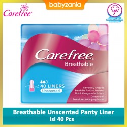 Carefree Breathable Unscented Panty Liner...