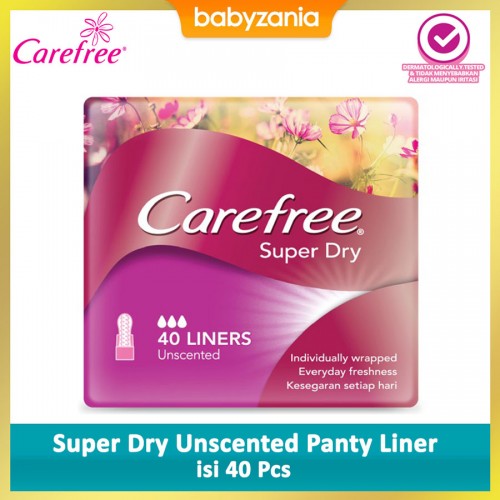 Carefree Super Dry Unscented Panty Liner Pembalut Wanita - 40 S