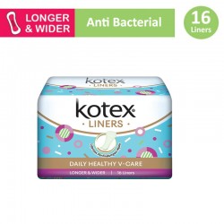 Kotex Liners Longer & Wider Anti Bacteria...