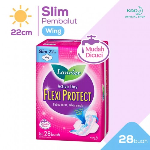 Laurier Active Day Flexi Protect Wing Pembalut Wanita Slim 22cm - 28S