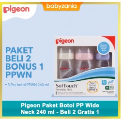 Pigeon Paket Botol Susu Bayi PP Wide Neck 240 ml...