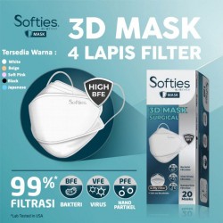 Softies 3D Surgical Mask 4 ply KF94 Masker Medis...