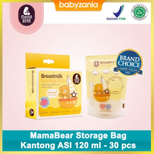 MamaBear Breastmilk Storage Bag Kantong ASI 120 ml - 30 Pcs