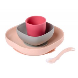 Beaba Silicone Meal Set - Pink