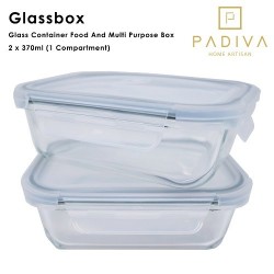 Padiva Glassbox 1 Compartment Glass Container...