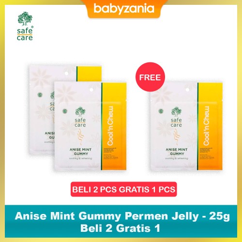 Safe Care Anise Mint Gummy Permen Jelly - 25gr Beli 2 Gratis 1