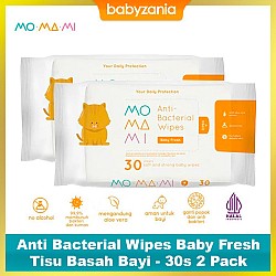 Momami Anti Bacterial Baby Wipes Tissue Basah...